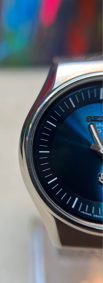 1970s Seiko QZ Blue Sunburst Dial Ref: 0920-8020