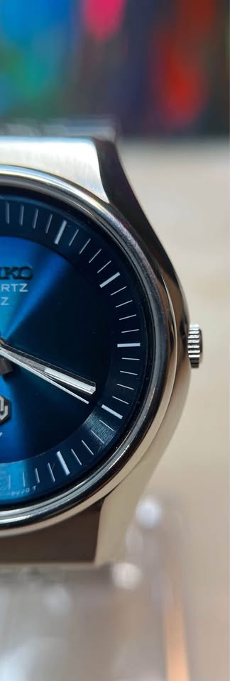 1970s Seiko QZ Blue Sunburst Dial Ref: 0920-8020