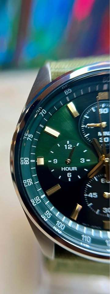 Seiko “Forest Sunray” Mecha-Quartz Chronograph