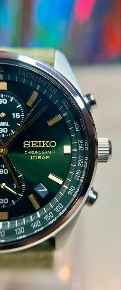 Seiko “Forest Sunray” Mecha-Quartz Chronograph