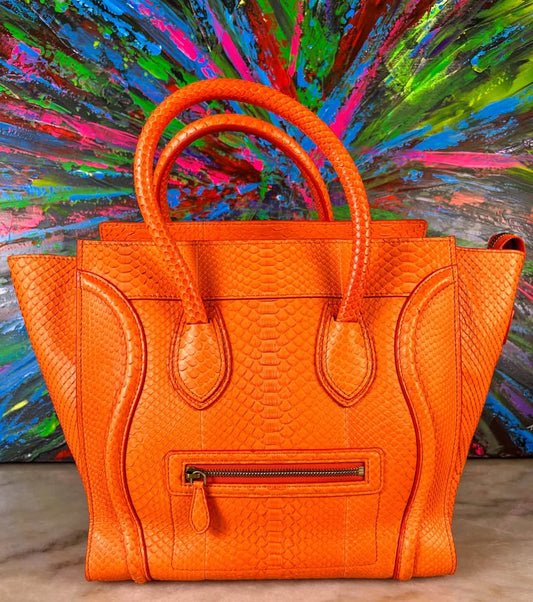Céline Python Micro Luggage Tote