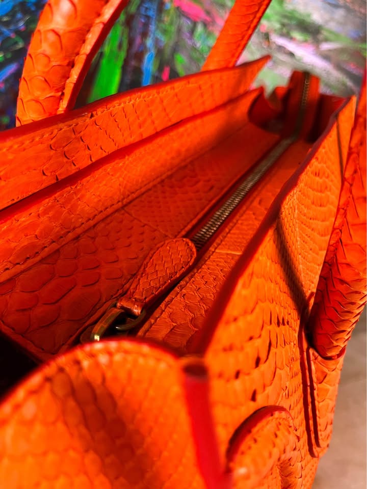 Céline Python Micro Luggage Tote