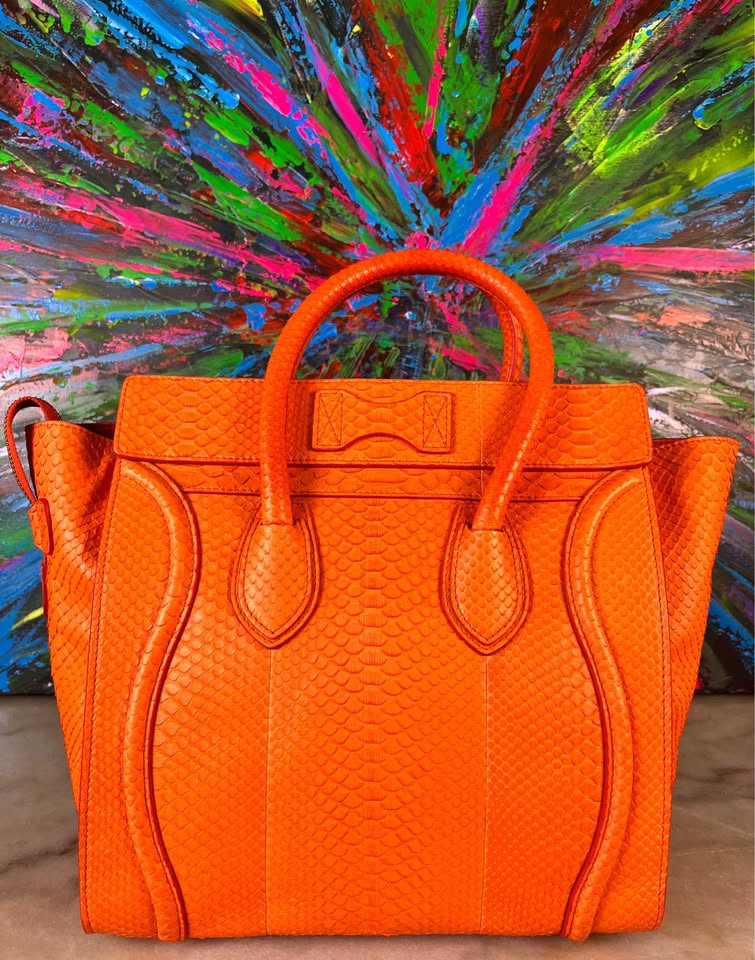 Céline Python Micro Luggage Tote